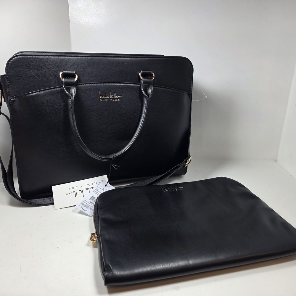 Nicole Miller Black Bag with Gold Logo